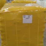 Yellow Shrink Wrap with Pallet
